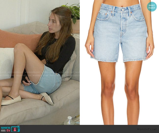Levis 501 Mid Thigh Short worn by Amanda Batula on Summer House