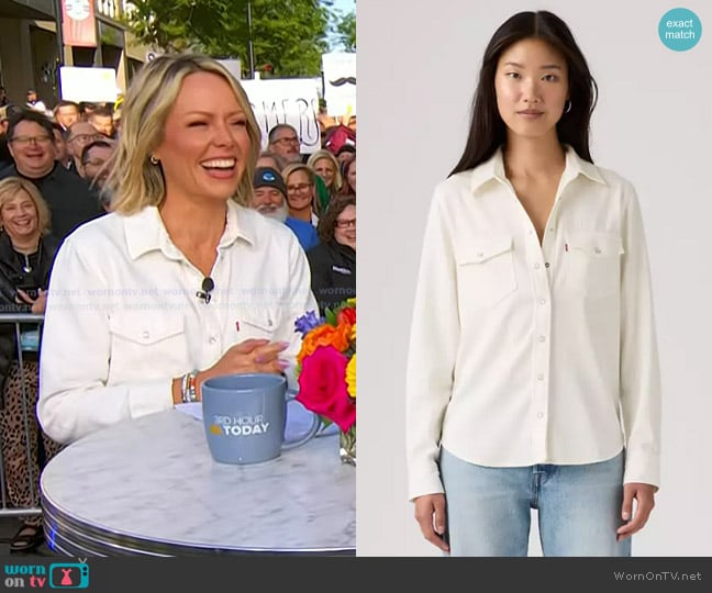 Levi's Iconic Western Shirt worn by Dylan Dreyer on Today