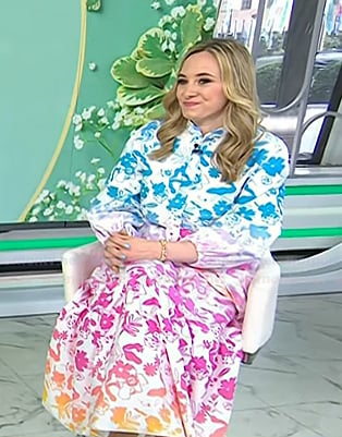 Lexie Sachs’s multicolor floral shirtdress on Today