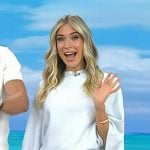 Kristin Cavallari’s light blue draped dress on Today