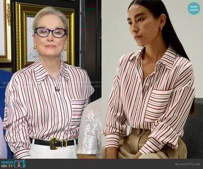 Meryl Streep’s striped shirt on GMA