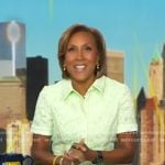 Robin’s lime green lace dress on Good Morning America