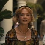 Lindsay’s black floral maxi dress on Beef