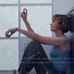 Linday’s blue cami and sneakers on Beef