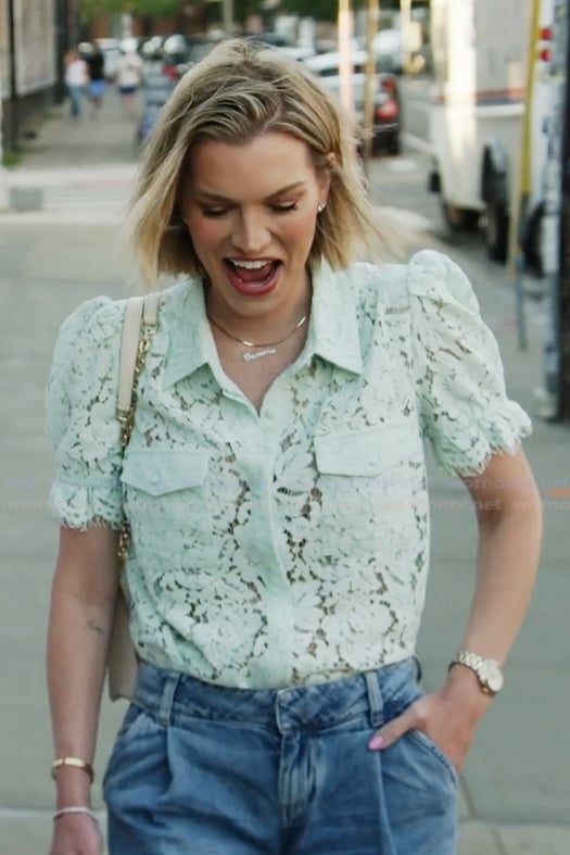 Lindsay’s mint lace top on Summer House