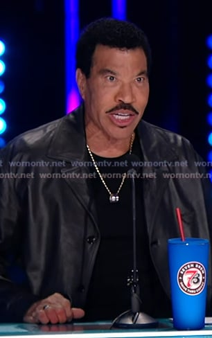 Lionel Richie’s black leather jacket on American Idol