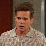 Leo’s open knit polo sweater on Days of our Lives