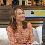 Lori’s pink and orange floral print blouse on Good Morning America