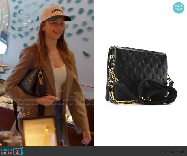 Louis Vuitton Lambskin Embossed Monogram Coussin PM Black worn by Lala Kent on The Valley