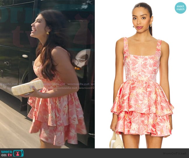 Lovers and Friends Francesca Mini Dress worn by Jo-Ellen Tiberi on The Real Housewives of Rhode Island