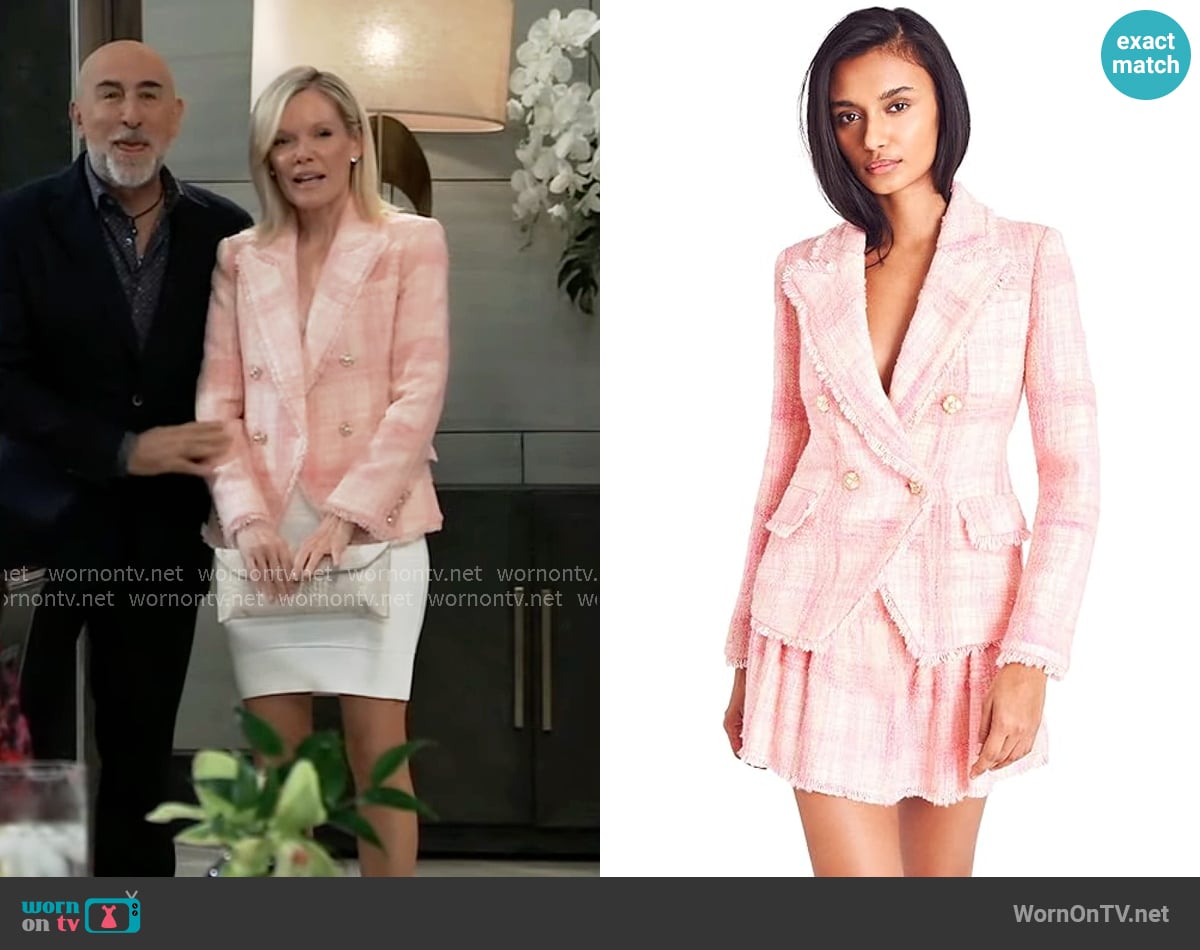 LoveShackFancy Denison Blazer worn by Ava Jerome (Maura West) on General Hospital
