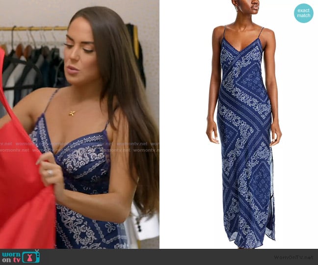 LoveShackFancy Deyo Silk Dress worn by Rosie DiMare on The Real Housewives of Rhode Island