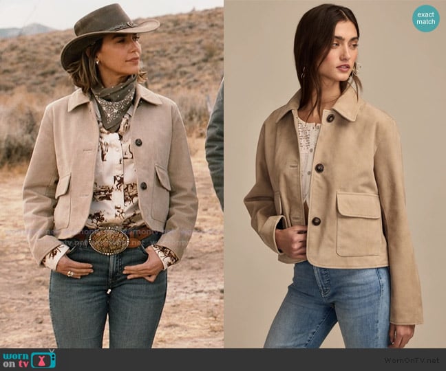 Lucky Brand suede leather jacket worn by Belle Skinner (Arielle Kebbel) on Marshals