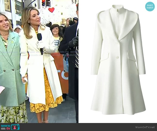 SAvannah’s white hooded coat on Today