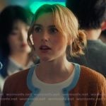 Madison’s brown colorblock cardigan on XO Kitty