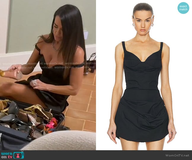 Magda Butrym Off The Shoulder Mini Dress worn by Kyle Richards on The Real Housewives of Beverly Hills
