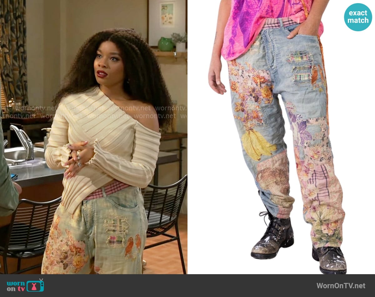 Magnolia Pearl Linen Funk N' Junk Miner Pants worn by Eva Thomas (Ambyr Michelle) on Beyond the Gates