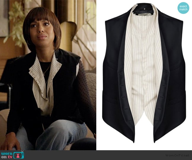 Maison Margiela striped-panel waistcoat worn by Eleanor (Kerry Washington) on Imperfect Women