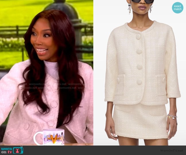 Marc Jacobs The Tweed Backwards jacket worn by Brandi on The View