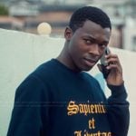 Marius’s blue printed hoodie on XO Kitty