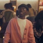 Marius’s pink cardigan on XO Kitty