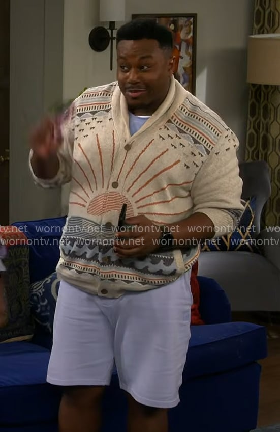 Marty's sun cardigan on The Neighborhood