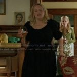Mary's black smocked dress on Imperfect Women