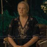 Mary’s black floral lace dress on Imperfect Women