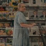 Mary’s blue floral print midi dress on Imperfect Women