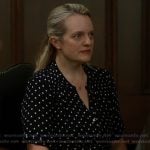 Mary’s black polka dot print dress on Imperfect Women