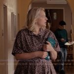 Mary’s brown polka dot print mini dress on Imperfect Women