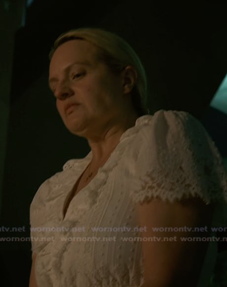 Mary's white lace dress on Imperfect Women