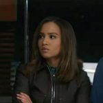 May’s brown cropped zip jacket on 9-1-1