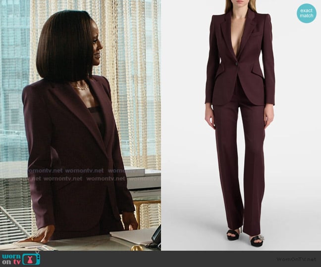 McQueen Wool grain de poudre blazer worn by Olympia (Skye P. Marshall) on Matlock