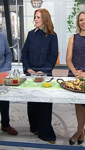 Melissa McNeeley’s embellished collar denim jacket on Today