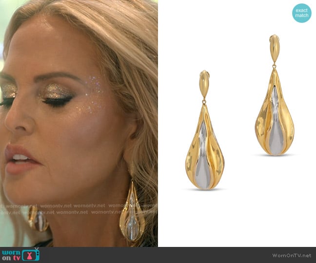 Merenor Freeform Drop Earrings in 18K Bi-Color Gold worn by Rachel Zoe on The Real Housewives of Beverly Hills
