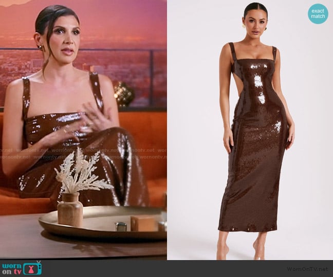 Meshki Adoria Dress worn by Janet Caperna on The Valley