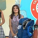 Adrianna’s metallic platform sandals on Today