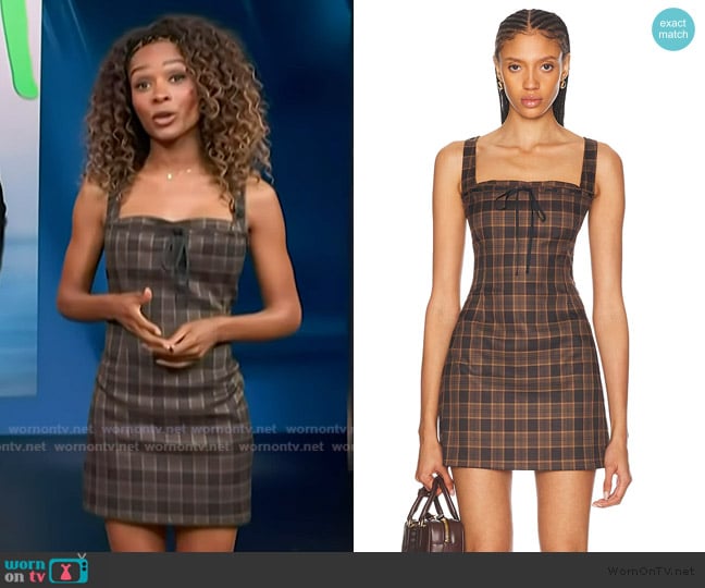 Miaou Laced Ginger Dress worn by Zuri Hall on Access Hollywood