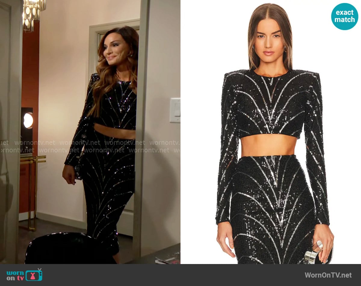 Michael Costello x Revolve  Leoni Top worn by Riza Thomson (Tina Casciani) on The Young and the Restless