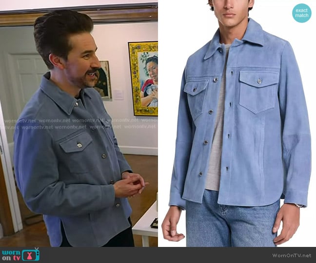 Michael Kors Suede Shirt Jacket worn by Joe Fryer on Today