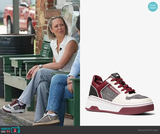 MICHAEL Michael Kors Lexi Mixed-Media Sneaker worn by Dylan Dreyer on Today