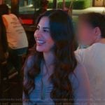 Michelle's beige plunging crop top on The Valley