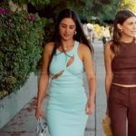 Michelle’s blue cutout top and skirt on The Valley