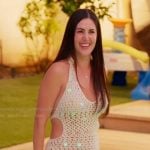 Michelle's sequin crochet knit mini dress on The Valley