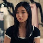 Mihee’s black cropped tee on XO Kitty