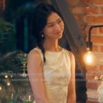 Mihee’s white sleeveless mini dress on XO Kitty