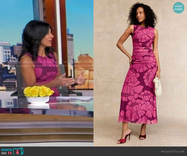 Minkpink Persephone Mesh Midi Dress worn by Dr. Tara Narula on Good Morning America