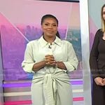 Sheinelle’s mint green tie front shirtdress on Today