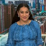 Morgan’s blue snake print dress on NBC News Daily
